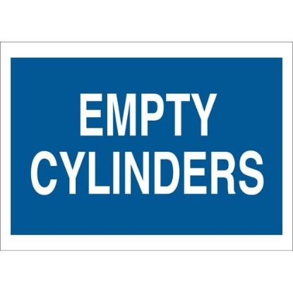 Picture of Brady® Empty Cylinders Signs Chem. Hazardous Material Part# - 25745