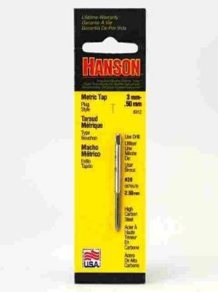 Picture of Irwin® Tap 3Mm-.50 Carded Hanso Part# - 8312