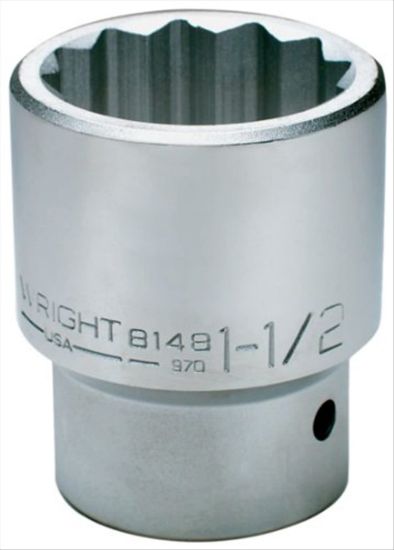 Picture of Wright Tool 1-3/16" 1"Dr 12-Pt. Standard Socket Part# - 8138