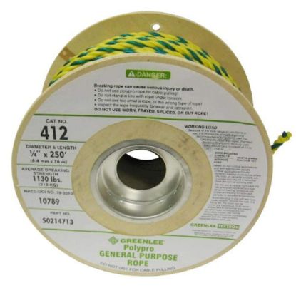 Picture of Greenlee® Poly Pro Rope 1/4X250Feet Part# - 412