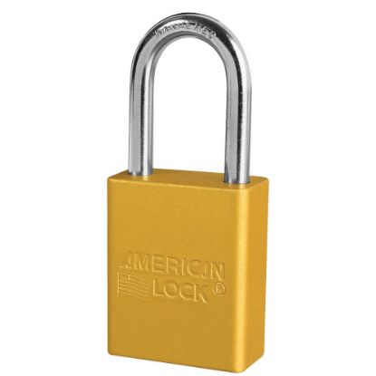 Picture of American Lock Gold Safety Padlock Keyed Alike W/1-1/2" Sh Part# - A1106Kaylw-33838