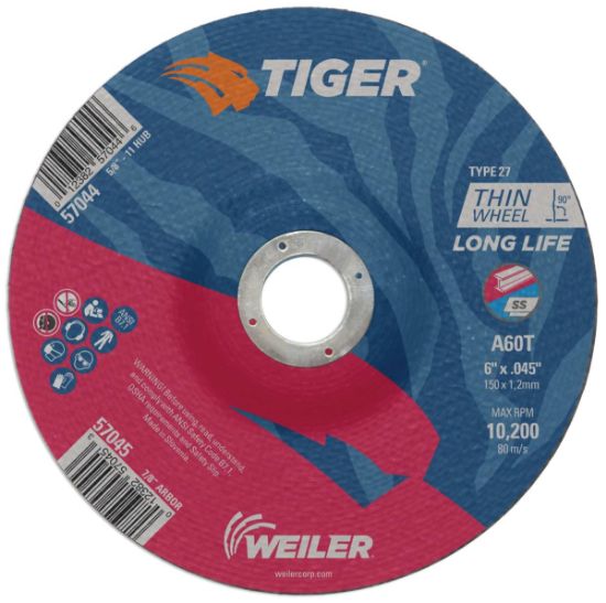 Picture of Weiler® 6 X 045 Tiger Ty27 C-Owhl  A60T  7/8 Ah Part# - 57045