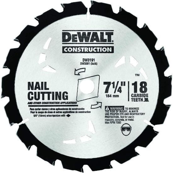 Picture of Dewalt® 7-1/4" 18T Rock Carbide Part# - Dw3191