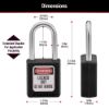 Picture of Master Lock® Black Plastic Safety Padlock  Keyed Differently Part# - 410Blk