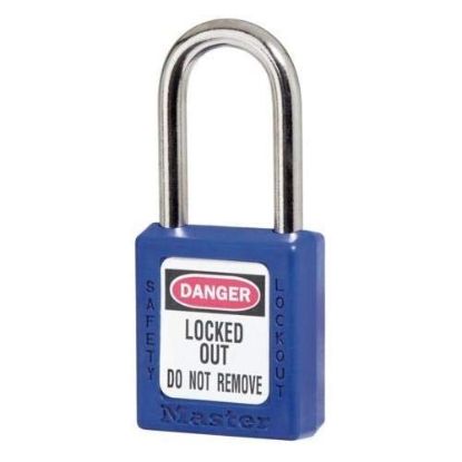 Picture of Master Lock® Blue Plastic Safety Padlock  Keyed Differently Part# - 410Blu