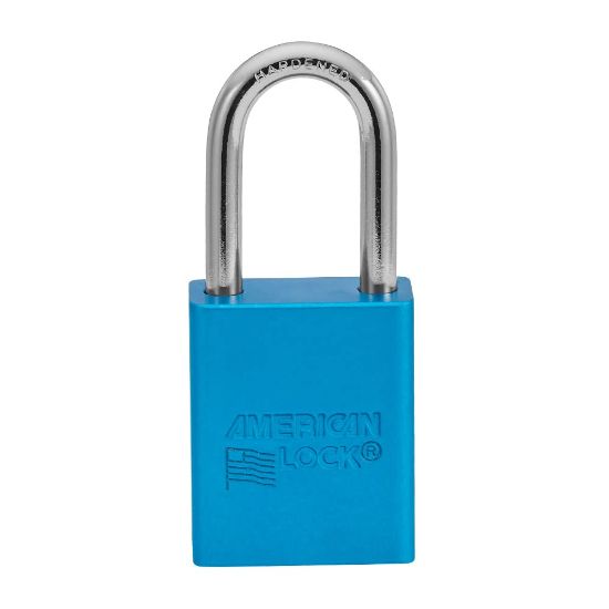 Picture of American Lock Blue Alum Safety Padlock  Key Retain Part# - A1106Nrblu