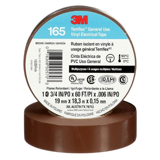 Picture of 3M™ 3M Temflex 165  Brown  3/4In X 60Ft Part# - 7100169191