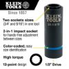 Picture of Klein Tools 2-In-1 Impact Socket  12-Point  3/4" And 9/16" Part# - 66001