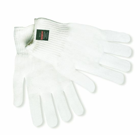 Picture of Mcr Safety 100% Thermstat White String Glove Dupont Holl Part# - 9620