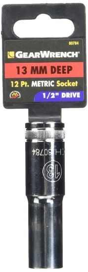 Picture of Gearwrench® 1/2" Drive 12 Point Deepmetric Socket 13Mm Part# - 80784