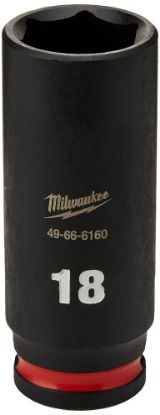 Picture of Milwaukee® Tool Impact Duty 3/8In Dr 18Mm Deep 6 Point Socket Part# - 49-66-6160