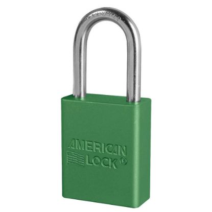 Picture of American Lock Green Safety Lock-Out Padlock Keyed Diffe Part# - A1166Grn