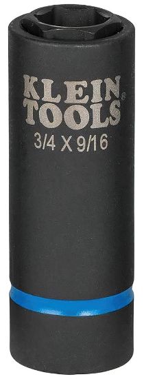 Picture of Klein Tools 2-In-1 Impact Socket  6-Point  3/4" And  9/16" Part# - 66004