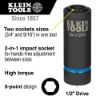 Picture of Klein Tools 2-In-1 Impact Socket  6-Point  3/4" And  9/16" Part# - 66004