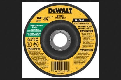 Picture of Dewalt® 4" X 1/4" X 5/8" Concrete/Masonry Grind Part# - Dwa4500C