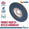 Picture of Weiler® 4" Tiger Abrasive Flap Disc 80-Grit 5/8 Part# - 50505