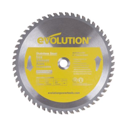 Picture of Evolution 8" Stainless Cutting Blade 54 Teeth X 5/8" Arbor Part# - 8Bladessn