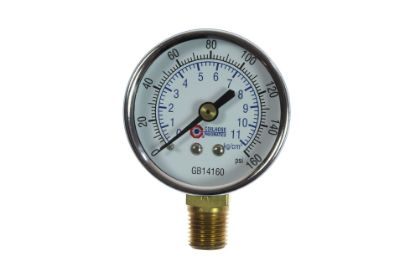 Picture of Coilhose Pneumatics 30256 0-160Psi 2"Gauge 1/4"Mpt Bottom Moun Part# - Gb14160