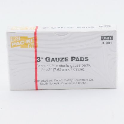 Picture of First Aid Only® 3" Gauze Pads Part# - 3-001