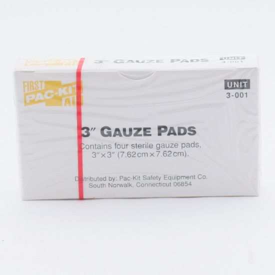 Picture of First Aid Only® 3" Gauze Pads Part# - 3-001