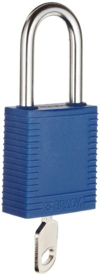 Picture of Brady® Nylon Padlock Steel 38Mmsha Blue Part# - 51344