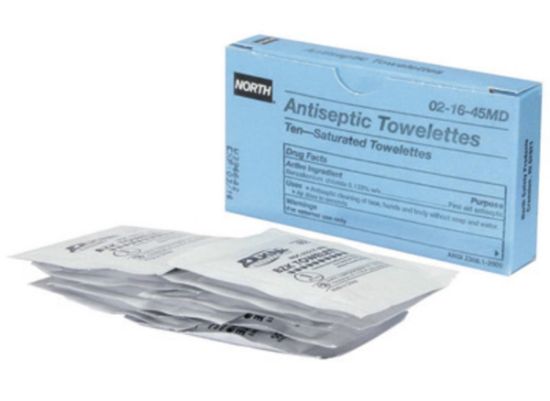 Picture of Honeywell North® Antimcrbl Antsptc Twletts Ea=10Wipes Bx=10Ea Part# - 021645Md