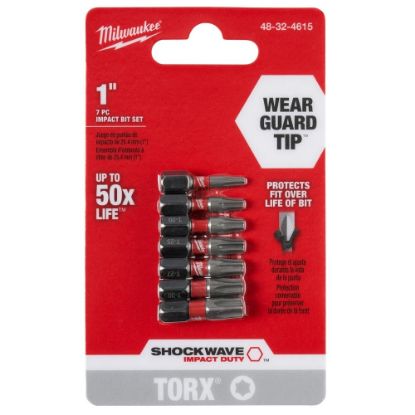 Picture of Milwaukee® Tool 7Pc Torx 1" Insert Bit Set Part# - 48-32-4615