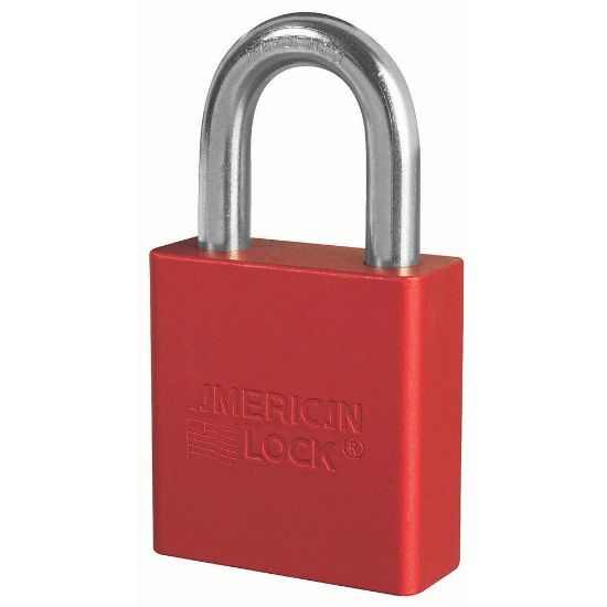 Picture of American Lock Red 5 Pin Tumbler Safetylockout Padlock Keyed A Part# - A1205Kared-53564