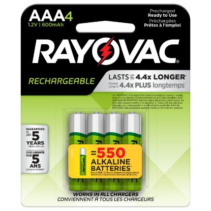 Picture of Rayovac® Rov Ld724-4.01 Rechargeaaa 4Pk 600 Mah Part# - Ld724-4