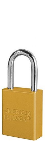 Picture of American Lock Yel Alum Safety Pl W/11/2In Shckl Key Retaining Part# - S1106Ylw