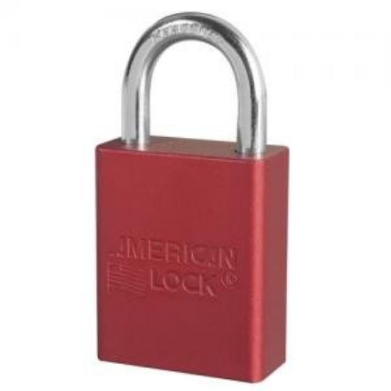 Picture of American Lock 5 Pin Red Safety Lock-Out Padlock Master Keyed Part# - A1105Kamkred-18018