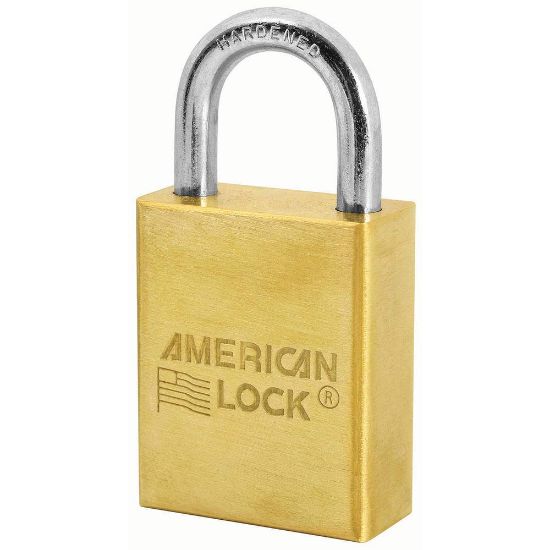 Picture of American Lock 5 Pin Solid Brass Padlock With 1" Shackle Part# - A40