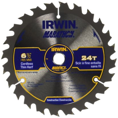 Picture of Irwin® 6-1/2" X 24T Saw Blade Universal Arbor Part# - 24029Cl