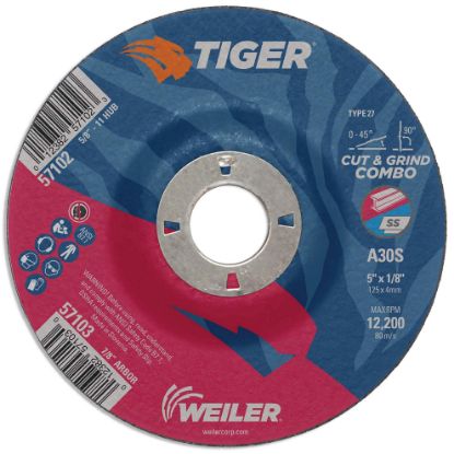 Picture of Weiler® 5 X 1/8 Tiger Ty27 Combwhl  Ao  7/8 Ah Part# - 57103