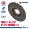 Picture of Weiler® 5" Tiger Paw Abrasive Flap Disc  Angled  Phenoli Part# - 51135