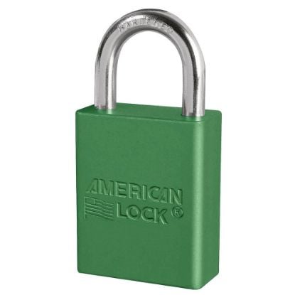 Picture of American Lock 5 Pin Safety Lock-Out Padlock Keyed Alike Part# - A1105Kamkgrn-24098