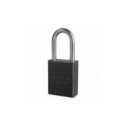 Picture of Master Lock® Black Aluminum Safety Padlock  Key Retaining Part# - A1106Nrblk