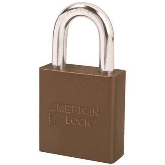 Picture of American Lock 5 Pin Brown Safety Lock-Out Padlock Keyed Alike Part# - A1205Kabrn-64748