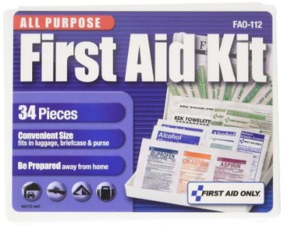 Picture of First Aid Only® Personal First Aid Kit 34 Piece  Plastic Case Part# - Fao-112