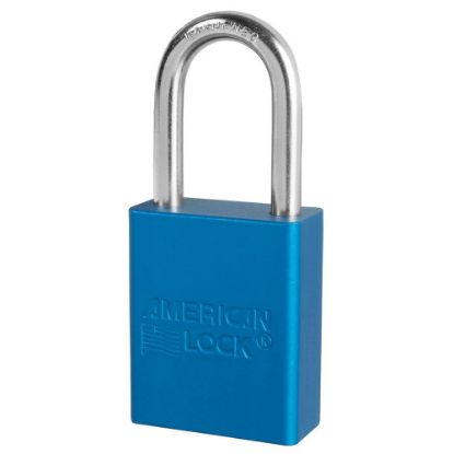 Picture of American Lock Blue Saftey Padlock Keyed Alike Aluminum Body Part# - A1106Kablu-22386