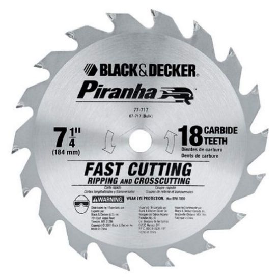 Picture of Stanley® 7-1/4" 18T Carbide Saw Blade Part# - 77-717-Ps