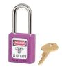 Picture of Master Lock® Purple Plastic Safety Padlock  Keyed Differently Part# - 410Prp