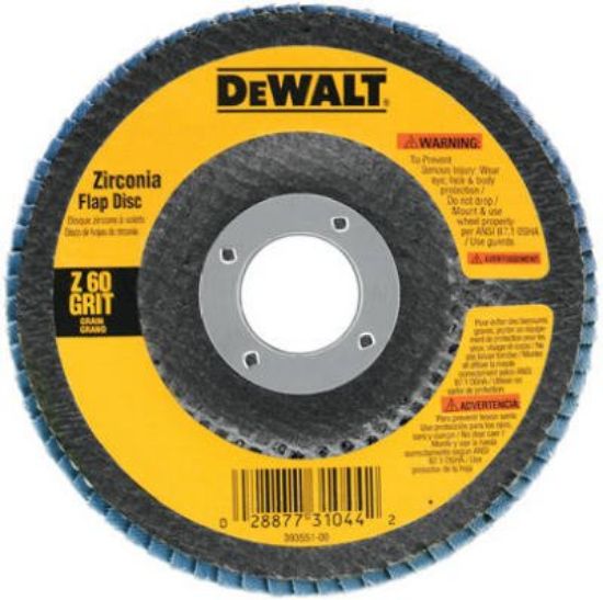 Picture of Dewalt® 4-1/2" X 7/8" 60 Grit Zirconia Flap Disc Wheel Part# - Dw8308