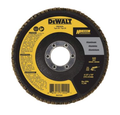 Picture of Dewalt® 4.5In X 7/8In 40Grit Alum Flap Disc Part# - Dw8306Al