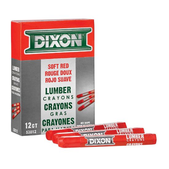 Picture of Dixon Ticonderoga 5201/2Soft Red Lumber Crayon Part# - 52012