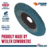 Picture of Weiler® 4-1/2" Tiger Angled Flapdisc  60Z  7/8" A.H. Part# - 51301