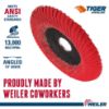 Picture of Weiler® 4-1/2" Tiger Angled Flapdisc  80C  7/8" A.H. Part# - 51314