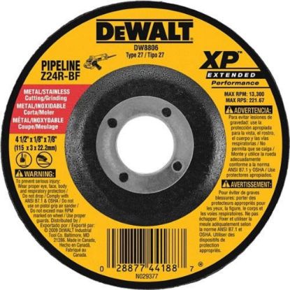 Picture of Dewalt® 4 1/2In X 1/8In X 7/8Inzirconia Abrasives Part# - Dw8806