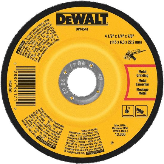 Picture of Dewalt® 4 1/2In X 1/4In X 7/8Infast Cutting Abrasive Part# - Dw4541