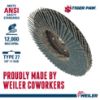 Picture of Weiler® 4-1/2" Tiger Paw Super High Density Flap Disc  F Part# - 51167